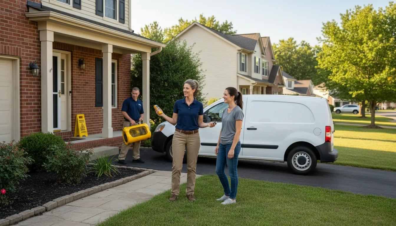 Residential water damage restoration in Walnut Bottom, PA
